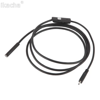 5.5 mm Lentilă USB Endoscop 3,5 M 6 LED IP67 rezistent la apa Camera Endoscop 1M, Mini aparat de Fotografiat Oglindă Ca Cadou Android OTG Telefon Endoscopio