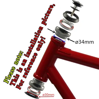 5 culori Drum de Munte MTB BMX echipament Fix de Ciclism Montan Biciclete Threadless Căști 2 Rulment 28.6 mm (1 1/8