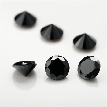 500pcs Negru (1mm~3mm) en-Gros Tăiat Rotund Negru Sintetic Spinel Negru Piatra Pentru Bijuterii