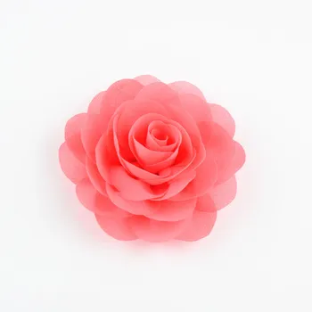 50pcs/lot 28colors 8.5 cm Sifon Petale de Flori de Mac Laminate Crescut Tesatura Flori de Par Pentru Fete pentru Copii Accesorii de Par