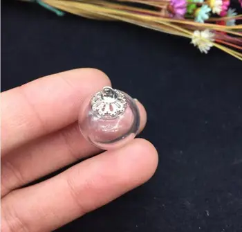 50sets 18mm 5mm (deschidere) glob de sticlă și de bază set de BRICOLAJ balon de sticlă flacon de sticlă pandantiv Terariu Sticla de bijuterii accesoriu breloc