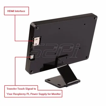 52Pi Free Driver 5 inch, 800*480 ecran Tactil Capacitiv Ecran Monitor pentru Raspberry Pi/Windows/Beaglebone Black Plug and Play