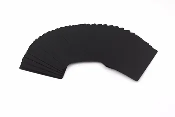55pcs/pachet impermeabil din pvc plastic carti de joc set pură culoare negru de poker, seturi de carte clasic trucuri de magie instrument de recuzită 81303