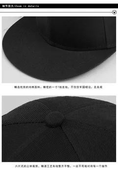 58cm 59cm 60 cm Plus Dimensiune Snapback Capace de Oameni de Calitate de Top de Bumbac Pur Hip Hop Pac Adult Culoare Solidă Pălării de Baseball