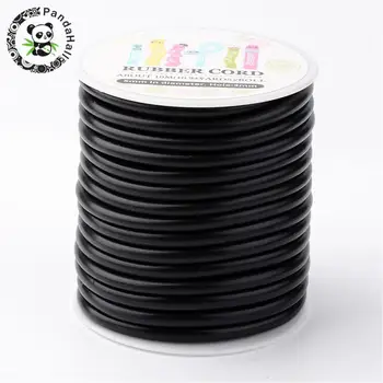 5mm Gol de Silicon Cablu de Constatările de Bijuterii pentru a Face Bijuterii DIY Negru Rosu Roz Albastru Gaura: 3mm; despre 10.94 metri/rola(10m/rola)
