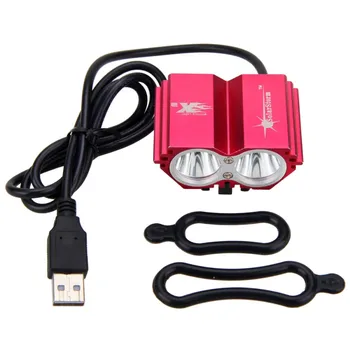 5V USB de Încărcare 8000 De Lumeni XML T6 LED Biciclete Lumina 4 Moduri de Faruri Noaptea Ciclism în condiții de Siguranță Lampa+ 4x18650 Acumulator+Incarcator