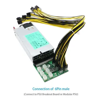 6 Buc 6 Pin PCI-e De 8 Pini (6+2) PCI-e (Bărbat La Bărbat) GPU Cablu de Alimentare 50 cm Pentru plăci Grafice Miniere Server HP Breakout Bord