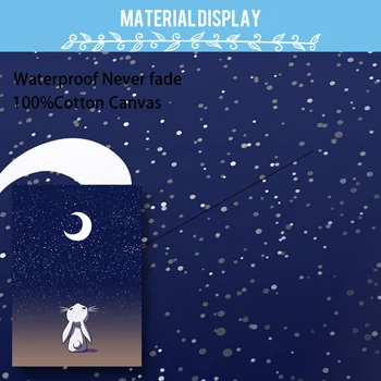 7-Spațiu De Iepure Luna Cerul Înstelat Arta De Perete Postere Si Printuri Nordic Poster Canvas Tablou De Desene Animate Imagini De Perete Decor Camera Pentru Copii
