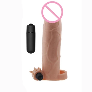 8.5 cm L realiste penis mâneci extindere cap solid extinde prezervativ penis extender cu glonț sex produsele pentru om