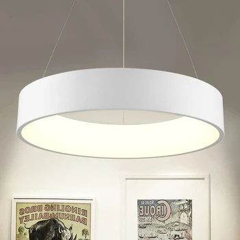 Acryl Annulus Pandantiv Lumini Pentru Sala de Mese AC 90-260V Lamparas Lampă cu Led-uri Stil Loft Luciu Pendente corp de Iluminat Suspendu Hanglamp