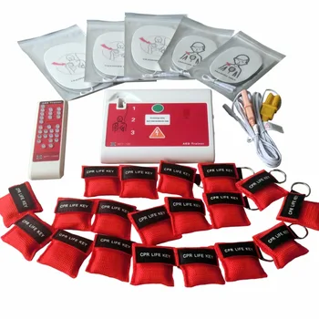 AED Trainer cursuri de Prim-Ajutor de Masina + 50Pcs/Lot de Culoare Roșie CPR Masca Fata Scut CPR