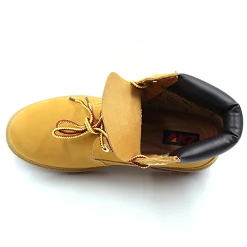 AKZ Brand Cizme Barbati pantofi Casual 2018 Primavara Toamna vacă din piele galben de Înaltă Calitate, de sex Masculin Martin Cizme Dantela-up Rotund toe 38-45