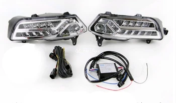 Alb+Galben semnalizare LED DRL Lumini de Avertizare Lumina lămpii de Ceață pentru VW Volkswagen Polo