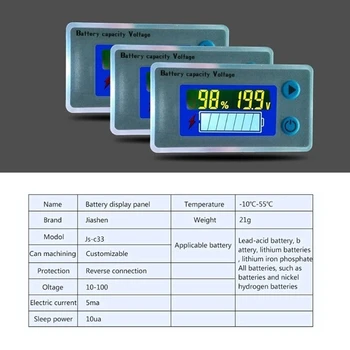 ANENG 10-100V Universal Capacitate Acumulator Voltmetru Tester LCD Auto Plumb-acid Indicator