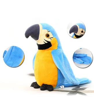 Animale de companie electronice Papagal vorbitor Jucarii Amuzante de Sunet de Înregistrare de Pluș Papagal Cadou de Crăciun pentru copii Copii