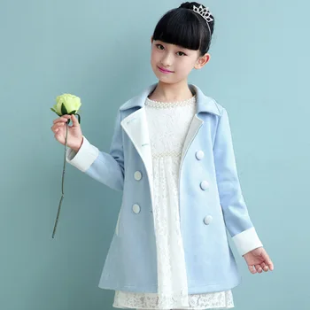 Anlencool de Înaltă calitate fetele haina acordarea de noi toamna și iarna coreean imitație de cașmir haina fete sacou cu mâneci lungi fete
