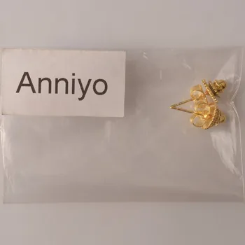 Anniyo (6Pairs)1CM Mic Copil Etiopian Cercei(Cupru si Aur de Culoare)en-Gros Arabe din Africa de Bijuterii pentru Fete/Copii Cadou #092006