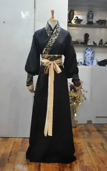 Antic Chinez de Costume Barbati de Performanță Etapă Tinuta pentru Dinastie de Oameni Hanfu Costum de Satin Halat Tradițională Chineză Rochie de Oameni