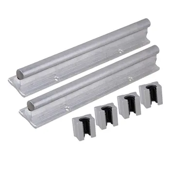 Argintiu Deschis Rulment cu Role Slide-Block & L200mm SBR12 Liniar Rulment de ghidaj cu 12mm Diam Ax pentru CNC Set de 6
