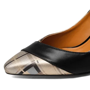 ASUMER Plus dimensiune 34-43 noi de calitate de top de pantofi din piele naturală femeii a subliniat toe vara femei pompe tocuri inalte doamnelor pantofi rochie