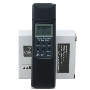 AZ 8703 Buzunar Tip de Higrometru Digital de Temperatură și Umiditate Tester Gradul Manometru Termometru/Punct de Rouă Display LCD