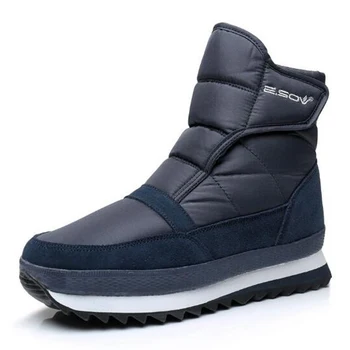 Barbati cizme 2017 nou-veniți de pluș cald iarna pantofi de moda impermeabil cizme glezna non-alunecare de barbati iarna zapada ghete plus dimensiune 45