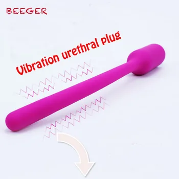 Beeger Silicon Penis plug Sex Produsele Uretra Dilatator Vibrator masculin feminin masturbator Ochi de Cal Expansiune Cateter Sunete