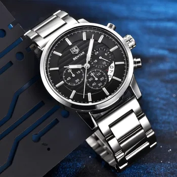 BENYAR Bărbați Ceasuri de Top de Brand de Lux, de Afaceri, Sport Impermeabil Cuarț Cronograf Om Încheietura Ceas Masculin Ceas Relogio Masculino