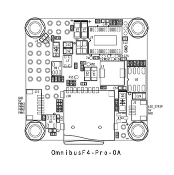 Betaflight OMNIBUS F4 Pro (V2) de Control al Zborului Built-in OSD / BEC pentru FPV Racing Drona Quadcopter DIY