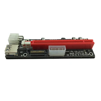 Bord negru 60cm PCI-E PCI Express Extender Riser Card 1x la 16x USB 3.0 SATA 4Pin 6pini IDE Molex de Alimentare pentru Minerit Bitcion Miner