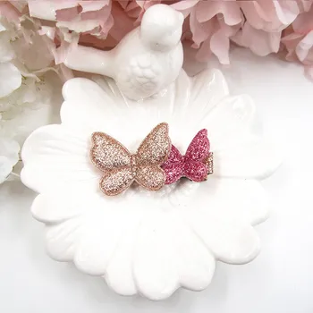 Boutique 20pcs Moda Sclipici Fluture Drăguț Agrafe de par Drăguț Animale Desene animate Amesteca Culorile Agrafe de Par Accesorii de Par Headware