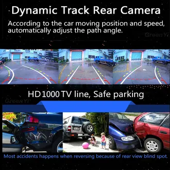 BYNCG Inteligent Dinamic Traiectorie Piese Vedere din Spate aparat de Fotografiat HD CCD Reverse Camera de Rezervă Auto Inversarea de Asistență de Parcare