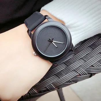 Cadou Enmex stil creativ lady ceas gloden 3D vortex fata de design creativ silicon Luminos de scurtă casual cuarț ceas