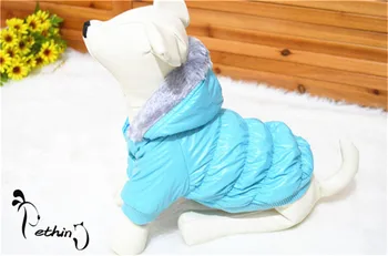 Cald Câine de Companie haine de iarnă de Îmbrăcăminte Hanorac cu Glugă Haina pentru Iarna Haine de Câine câine jos haina caine de companie ieftine haina
