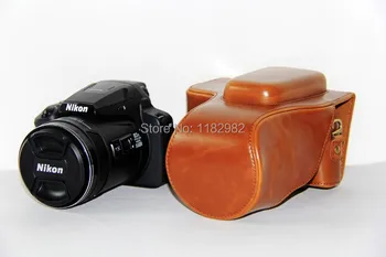 Camera de piele Caz Capacul Sac pentru Nikon Coolpix P900s P900 aparat de fotografiat digital