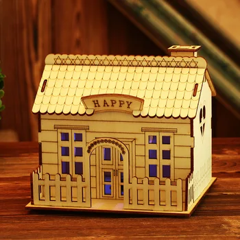 Casa de lemn flash monedă pusculita ornamente decor monedă banca cutii de bani pentru copiii student cadou villa seif pentru Bani