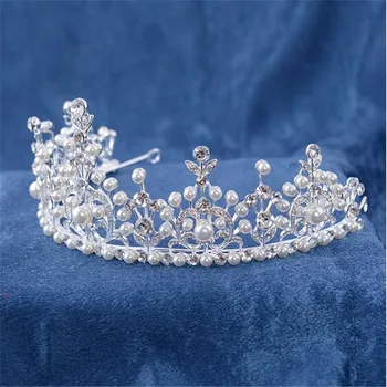 CC coroane, diademe, bentițe mirese epocă perla de nunta accesorii de par pentru femei mireasa logodna cubic zircon bijuterii HG743