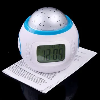 Ceas digital de alarmă acasă ceas electronic decorative Muzica Înstelat Cer Stele Proiectie Ceas cu Alarmă Calendar Termometru mai bun cadou