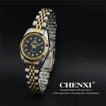 Cel mai bun Cuplu Nou CHENXI Bandă de Oțel cuarț ceas pentru bărbați și femei ceasuri iubitorii de moda ceasuri Femei rochie ceas transport gratuit