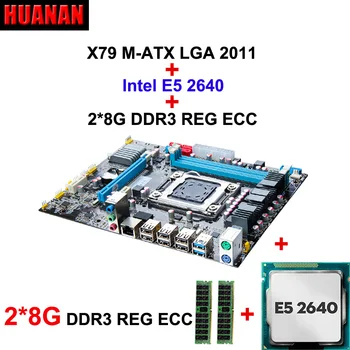 Cel mai bun vânzător de brand HUANAN M-ATX placa de baza X79 CPU RAM, combo-uri CPU xeon E5 2640 CPU RAM 16G(2*8G) DDR3 ECC REG toate testate