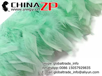 CHINAZP Fabrica Ridicata 10yards/lot Selectat Prime de Calitate Vopsit Aqua Verde Chandelle Feather Trim