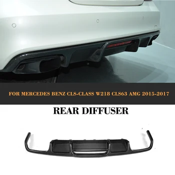 CLS Clasa Fibra de Carbon Bara Spate Evacuare Difuzor Spoiler pentru Mercedes Benz W218 Sedan 4 Usi 15-17 CLS63 AMG S