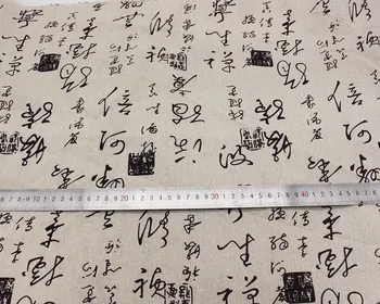CMCYILING Caligrafie Tipărit Lenjerie de Tesatura de Bumbac Pentru Cusut Mozaic Pernă, Fețe de masă de Pânză Țesut Țesături Textile