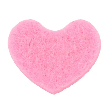 Colorate Parfum-capabil Simțit Tampoane pentru piersic forma de inima Ulei Esențial de Difuzie Colier