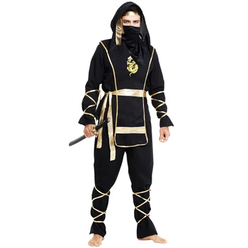 Copii Super Baiat frumos, Copii negru războinic ninja costume pentru Adulti Barbati Negru Hokkaido ninja Costume pentru Petrecerea de Halloween