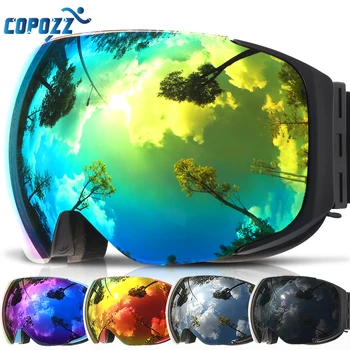 COPOZZ brand de ochelari de schi înlocuibile magnetic lentile UV400 anti-ceață mască de schi schi bărbați femei zăpadă, snowboard, ochelari GOG-2181