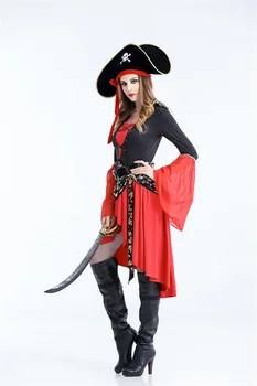 Costum De Pirat Pentru Femei Adulți Halloween Costume De Carnaval Fantasia Rochie Fancy Piratii Din Caraibe Cosplay Costum