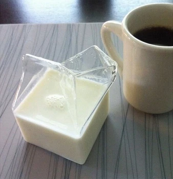 Creative American cutii de lapte Noutate Lapte de Cafea din Sticlă Sticlă de Suc Cupa Termostabilitatea Plumb Poate cuptor cu Microunde 200ML-300ML