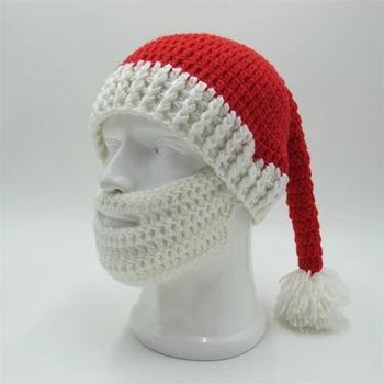 Crăciun Pălării pline de Culoare, Cu Barba Masca de Fata Cadou de Craciun Petrecere de craniu Căciuli de Iarnă Croșetate, pentru Bărbați Toca Touca Gorros Homme