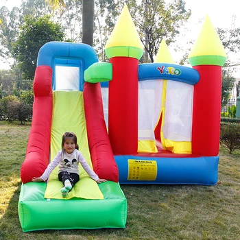 CURTE Casa Saritura Trambulina pentru copii trampoline smoothSlide Trambulină Gonflabile Jucării Jumpling Castel Gonflabil cu Suflantă